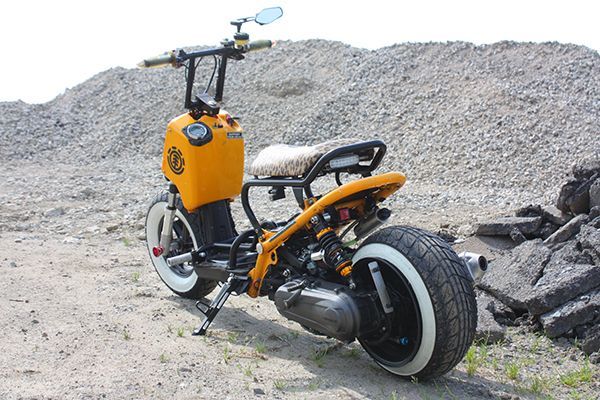 Zoomer キャブエンジン リア12inch極太 ホワイトリボンタイヤ Tokyoparts